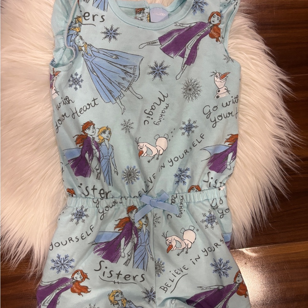 Frozen Themed girls Sleeveless Romper 4T